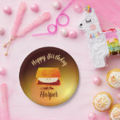 Happy Birthday S'more Name Paper-Borden Papieren Bordje (Feest)