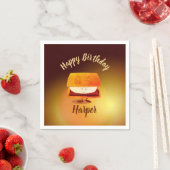 Happy Birthday S'more Name Paper Napkins Servet (Insitu)