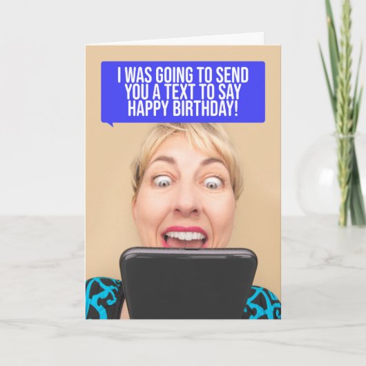 Happy Birthday Sms Vrouw Humor Feestdagen Kaart (Voorkant)