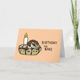 Happy Birthday Snake Schattige Ball Python Tekenin Kaart