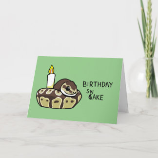 Happy Birthday Snake Schattige Ball Python Tekenin Kaart
