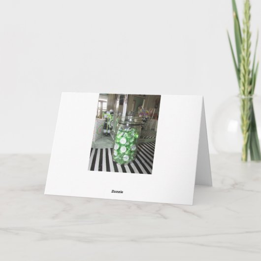 Happy Birthday Snoep Buffet Groene en Zwarte Kaart (Achterkant)