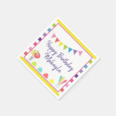 Happy Birthday Snoep Land Sweet Treat Custom Party Servet (Hoek)