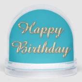 Happy Birthday Snow Globe Sneeuwbol (Voorkant)