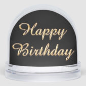 Happy Birthday Snow Globe Sneeuwbol (Voorkant)