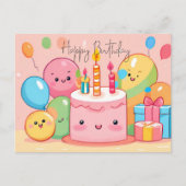 Happy Birthday So Kawaii ... ✿°•∘ɷ∘•°✿ .. Briefkaart (Voorkant)