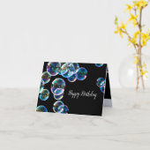 Happy Birthday Soap Bubble Custom Kaart (Gele Bloem)