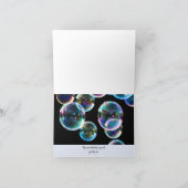 Happy Birthday Soap Bubble Custom Kaart (Binnen)