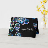 Happy Birthday Soap Bubble Custom Kaart (Gele Bloem)