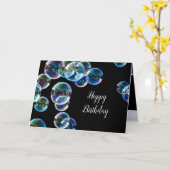 Happy Birthday Soap Bubble-kaart Kaart (Gele Bloem)