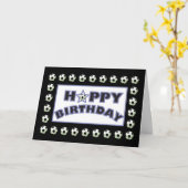 Happy Birthday Soccer Kaart (Gele Bloem)