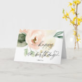 Happy Birthday Sociaalafstandelijk Coronavirus Blu Kaart (Gele Bloem)