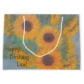 Happy Birthday Soft Sunflower Groot Cadeauzakje (Voorkant)