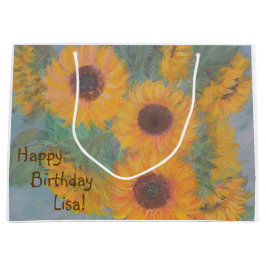 Happy Birthday Soft Sunflower Groot Cadeauzakje