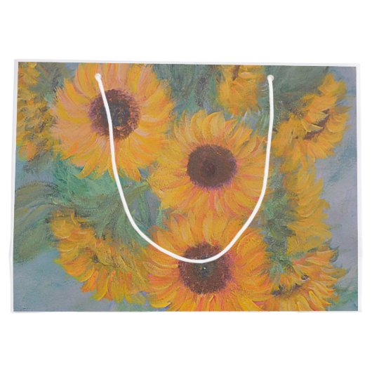 Happy Birthday Soft Sunflower Groot Cadeauzakje (Achterkant)