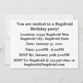 Happy Birthday Software Developer (Bugdroid) Kaart (Achterkant)