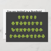 Happy Birthday Software Developer (Bugdroid) Kaart (Voorkant / Achterkant)