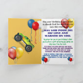 Happy Birthday Son 4X4 Truck Blessenaar Faith Kaart (Binnen)