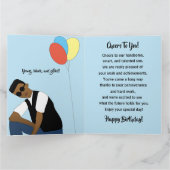 Happy Birthday Son African American Card Kaart (Binnen)
