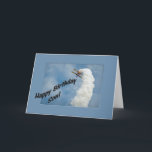 Happy Birthday Son Airplane die ondersteboven vlie Kaart<br><div class="desc">Happy Birthday Son Airplane vliegen ondersteboven Wenskaart</div>