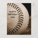 Happy Birthday Son Baseball Briefkaart<br><div class="desc">De sluiting van een oude honkbal met de woorden Happy Birthday Son - perfect voor elke honkbal liefhebbende zoon - is het voor u volkomen aanpasbaar om u te personaliseren zoals u wilt!</div>