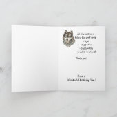 Happy Birthday Son Humor Wolf, Wolves Kaart (Binnen)