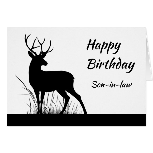 Happy Birthday Son-in-law  Stag, Deer (Voorkant Horizontaal)