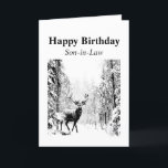 Happy Birthday Son-in-law  Stag, Deer Kaart<br><div class="desc">Happy Birthday Son-in-law  Stag,  Deer Animal,  Wildlife,  Natuur</div>