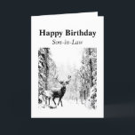 Happy Birthday Son-in-law  Stag, Deer Kaart<br><div class="desc">Happy Birthday Son-in-law  Stag,  Deer Animal,  Wildlife,  Natuur</div>