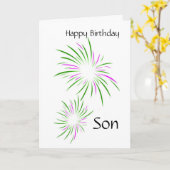 Happy Birthday Son Kaart (Gele Bloem)