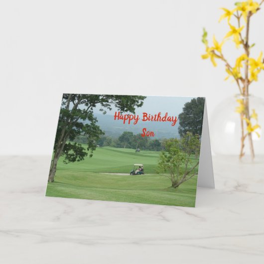 Happy Birthday Son Kaart (Gele Bloem)