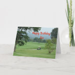 Happy Birthday Son Kaart<br><div class="desc">Een Birthday Kaart,  voor je Son Golf cursus aan de voorzijde</div>