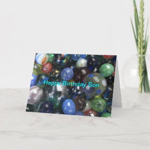 Happy Birthday Son Marbles Card Kaart