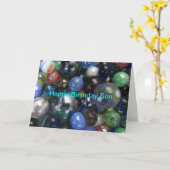 Happy Birthday Son Marbles Kaart (Gele Bloem)