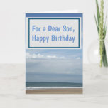 Happy Birthday Son Ocean big sky Kaart<br><div class="desc">Fijne verjaardagskaart voor zoon. oceaanscène ,  grote hemel</div>