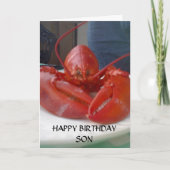 HAPPY BIRTHDAY SON (sprekende Lobster) Kaart (Voorkant)