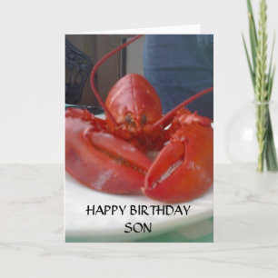 HAPPY BIRTHDAY SON (sprekende Lobster) Kaart