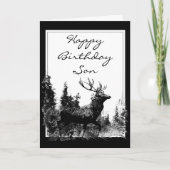 Happy Birthday Son  Stag, Deer Kaart (Voorkant)