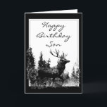 Happy Birthday Son  Stag, Deer Kaart<br><div class="desc">Happy Birthday Son  Stag,  Deer Animal,  Wildlife,  Natuur</div>