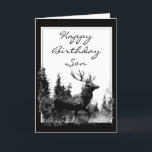 Happy Birthday Son  Stag, Deer Kaart<br><div class="desc">Happy Birthday Son  Stag,  Deer Animal,  Wildlife,  Natuur</div>