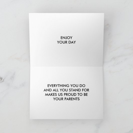 HAPPY BIRTHDAY, SON (SURFEN OP HET STRAND) KAART (Binnen)