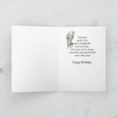 Happy Birthday Son Waterverf Barn Owl Feestdagen Kaart (Binnen)
