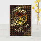 Happy Birthday Son Wenskaart Kaart (Gele Bloem)