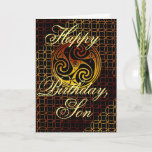 Happy Birthday Son Wenskaart Kaart<br><div class="desc">Het aparte Happy Birthday Son Wenskaart met Celtic style trisklodel cover art design,  gemaakt door de hedendaagse kunstenaar Ralph Jones geïnspireerd door de oude Keltische tradities.</div>