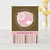 Happy Birthday Song Bird Sjabloon (Gele Bloem)