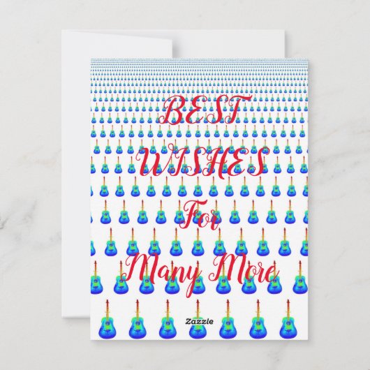 Happy Birthday Song Feestdagenkaart (Achterkant)