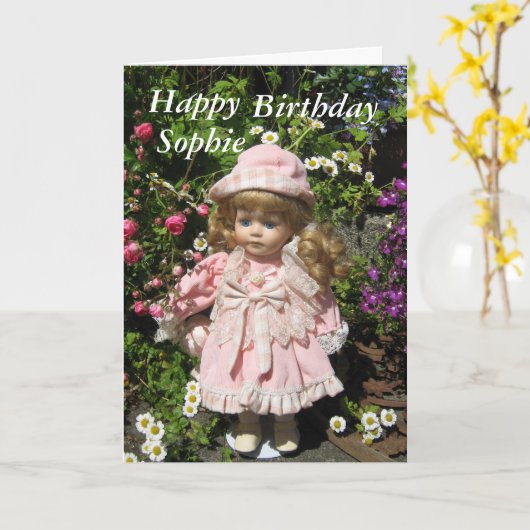Happy Birthday Sophie Kaart (Gele Bloem)