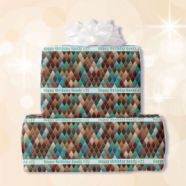 Happy Birthday Southwest Earth Tones toevoegen naa Cadeaupapier