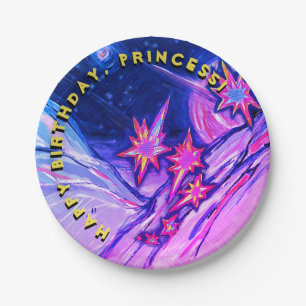 Happy Birthday Space Princess Papieren Bordje