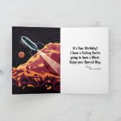 Happy Birthday Space Rocket Kinder Kind Personalis Kaart (Binnen)